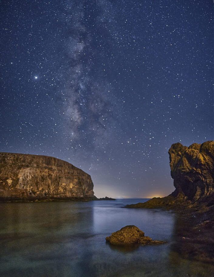 Vía láctea en Cala de Papagallo - Lanzarote